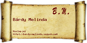 Bárdy Melinda névjegykártya