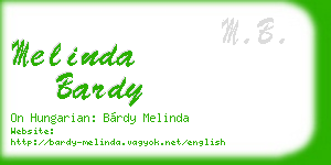 melinda bardy business card